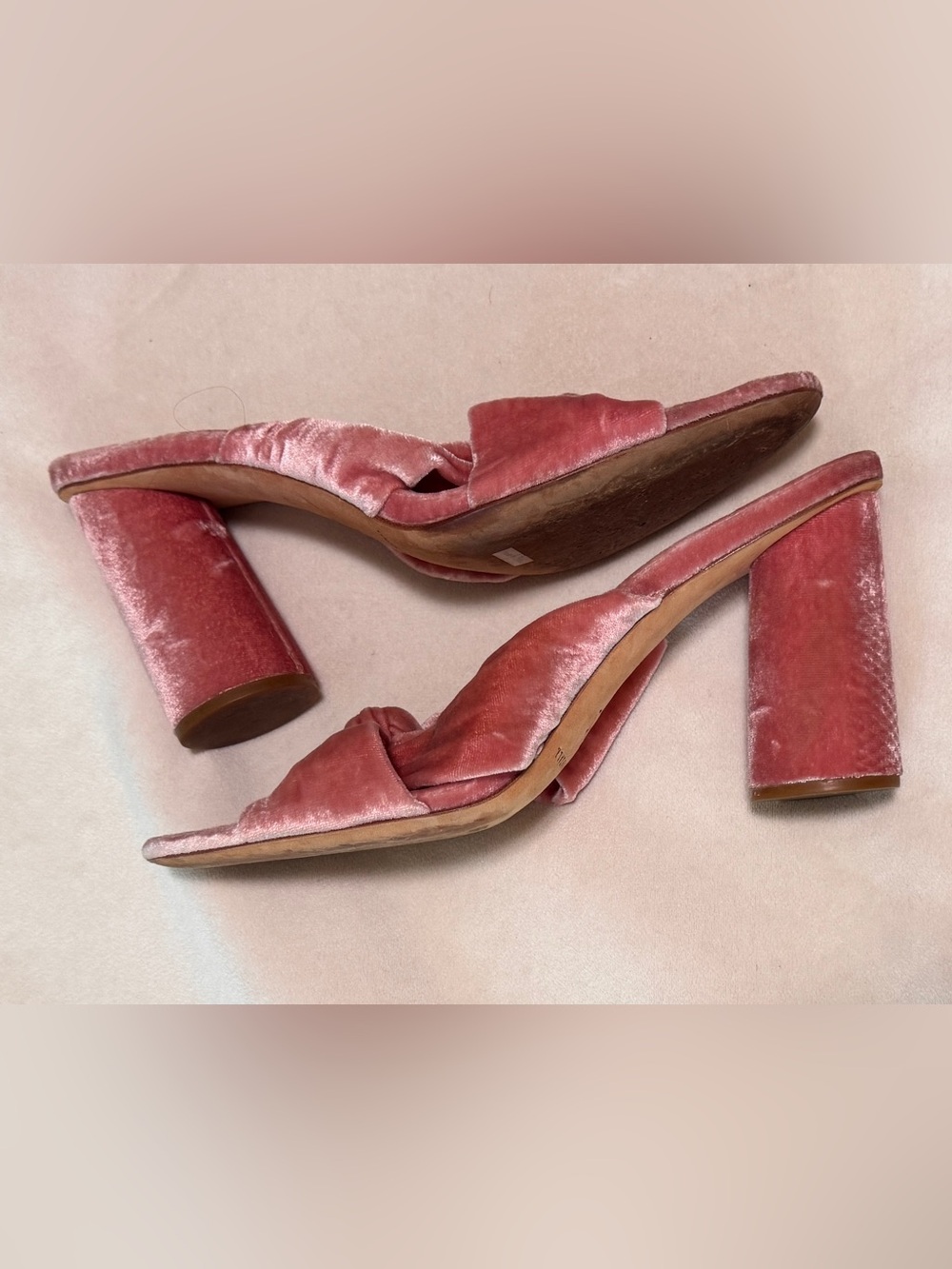 Loeffler Randall Pink Velvet Corinne Heels - Picture 2 of 4